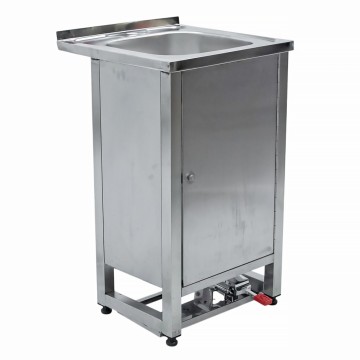Ванна моечная односекционная закрытая Mecon 500х500х850 (педаль)ц/т, труба, борт