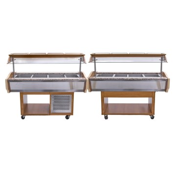 Салат-бар охлаждаемый + тепловой Combisteel 4+4 GN1/1